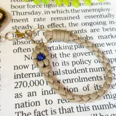 パラコード ストラップ ラピスラズリ ベージュ スマホストラップ カメラストラップ ハンドメイド