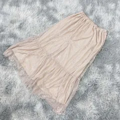 【良品】協同組合関西ファッション連合  ロングスカート【M】ゆるふわ  ガーリー  レディース  ピンク系  桃色【送料無料】