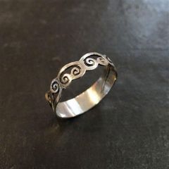 シルバー リング 925 アクセサリー  ネパール 指輪 アジアン エスニック 民族 唐草