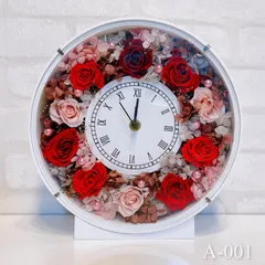 2024年最新】プリザーブドフラワー 時計 花時計 プレゼント 花