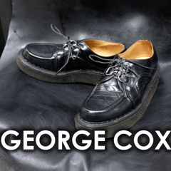 ジョージコックス DACE ラバーソール ダイス UK8 クリーパー イングランド製 ブラック キルティング 厚底 ブーツ プラットフォームシューズ 英国生 ロカビリー ロックンロール パンク ハードコア