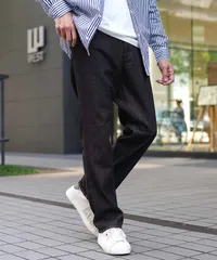 新品 未使用 JIGGYS SHOP(ジギーズショップ)ライトオンスデニムストレートパンツ 217823 ブラック