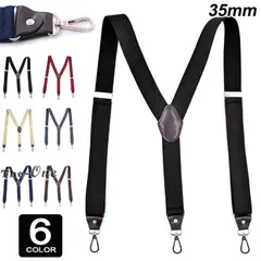 サスペンダー メンズ サスペンダー Y型 35mm 3点留め 金具 ボタン式 ゴム 結婚式 発表会 フォーマル xzjhzku#