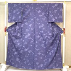 夏着物 紗 正絹 墨流し風 小紋 未使用近い 美品 着物単品 - メルカリ