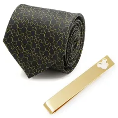 Disney ミッキー コンパクト シルエット ネクタイ ネクタイピン セット