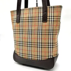 ✨美品✨ BURBERRY バーバリー トートバッグ ハンドバッグ ノバチェック シャドーホース ロゴ型押し キャンバス レザー 肩掛け ユニセックス レディース メンズ ベージュ 肌色 ブラック 黒色