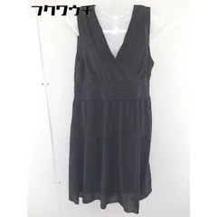 ◇ Green Gate UNITED ARROWS カシュクール ノースリーブ 膝下丈 ワンピース サイズM ブラック レディース  【1109150013669】