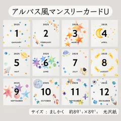 アルバス風マンスリーカード⋆𝐔 ✩⃛* 12枚セットのサムネイル