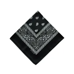 ☆ BLACK ☆ PAISLEY BANDANNA バンダナ スカーフ 柄 BANDANNA マスク ハンカチ ターバン 帽子 おしゃれ 定番 ディスプレイ アクセサリー メンズ レディース ギフト 贈り物