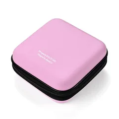 LIOVODE 48枚収納 CDケースポータブルEVA blu-ray ディスク収納ケース 大容量 DVD/VCD 収納 (48枚, ピンク48) 1