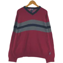 古着 90年代 ラルフローレン Ralph Lauren CHAPS チャップス Vネック コットンニットセーター メンズL相当 ヴィンテージ/eaa501648