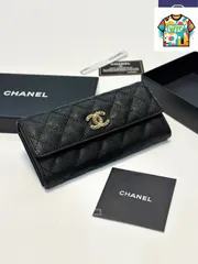 【今日特価】Chanel シャネル クラシック二つ折りウォレットシリーズ キャビアレザーを採用し精巧な仕上げに優れる