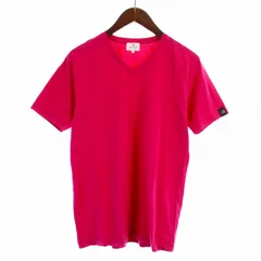 ランバンオンブルー LANVIN en Bleu Tシャツ カットソー Vネック 半袖 ロゴ プリント コットン 48 M ピンク /KUのサムネイル