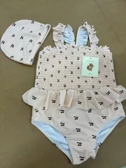 子供用水着　女の子水着　チェリー柄　サイズ85-95　UPH50+ 0714-4