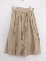 ◇ Lugnoncure ルノンキュール Techichi ロング ギャザー スカート サイズF ベージュ レディース P  【中古】 【1209080007117】のサムネイル