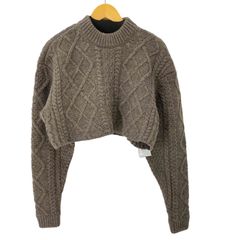 USED古着(ユーズドフルギ) {{T?LOPLAN}}21AW ウール100%ケーブル編みクロップドセー 中古 古着 0407 USED古着(ユーズドフルギ) {{T?LOPLAN}}21AW ウール100%ケーブル