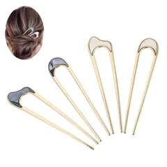 『大特価』簪パーツ Uピンシンプルレトロ ヘアアクセサリー U字型 おしゃれレディース 簪 髪飾り 和装洋服結婚式披露宴 かんざし パーティー 成人式 YFFSFDC 2色4枚入り