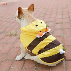 犬 レインコート 犬 服 ミツバチ 春夏秋冬 リード穴あり 軽量 裏付け みつばち なりきり 小型犬 中型犬 雨の日 梅雨時期 犬の服 ペット服