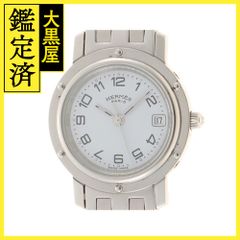 HERMES　エルメス　時計　クリッパー　CL4.210　ホワイト文字盤　SS ステンレススチール　クオーツ　レディース（2148103606946）【200】