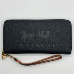 K-414 [コーチ] COACH 財布(長財布) FC3548 C3548 ブラック×レッドウッド ホース アンド キャリッジ エンボスド レザー ロング ジップ アラウンド ウォレット （ストラップ付き） レディース