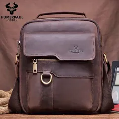 ヴィンテージ感のある メンズ 本革ショルダーバッグ 斜め掛け 牛革バッグ