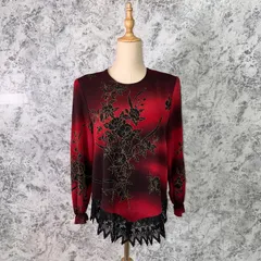 Rossa ロッサ パイソン柄 フラワー刺繍 レース ストレッチ