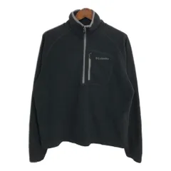 Columbia コロンビア ハーフジップ フリースジャケット アウトドア ブラック (メンズ XL) 中古 古着 S5814