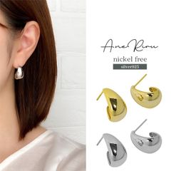 ピアス ボリューム 大きめ ドロップ 末広 レディース ニッケルフリー