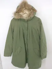 ■ ◎ mysty woman ミスティウーマン ボアライナー ファー 長袖 モッズコート サイズM カーキ レディース P  【中古】 【1209010003110】のサムネイル