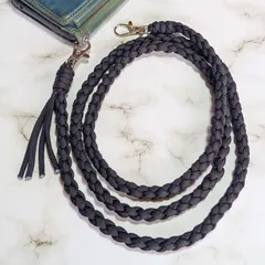 スマホショルダー ショルダーストラップ パラコード バンドストラップ バンドメイド ブラック 黒