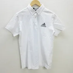 G■アディダス/adidas GOLF 半袖BDポロシャツ/ゴルフウエア【M】白/men's/52【中古】■