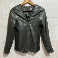 柔らか羊革✨極美品　ノーカラーシングルライダース ナチュラルビューティー 柔らか羊革✨極美品 ノーカラーシングルライダース ナチュラル