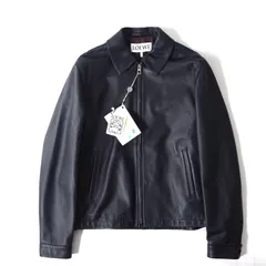 【極美品】 大きいサイズ ロエベ ラムレザー ライダース ブラック 42 XL 極美品】 大きいサイズ ロエベ ラムレザー ライダース ブラック