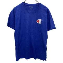 Champion ロゴTシャツ M ブルー チャンピオン プルオーバー クルーネック カットソー 古着卸 アメリカ仕入 a704-5712