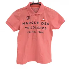 【超美品】ルコック 半袖ポロシャツ オレンジレッド フロントロゴ  レディース M ゴルフウェア le coq sportif