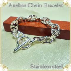 【大人気・トレンド・男女兼用】シェーヌダンクル風 アンカーチェーンブレスレット　ステンレス製　ユニセックス　男女兼用