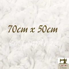 スクロールファー ローズボア オフホワイト 生地 巾約70cm×50cm