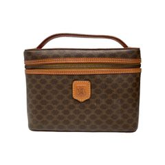 美品 オールドセリーヌ バニティバッグ マカダム トリオンフ レザー