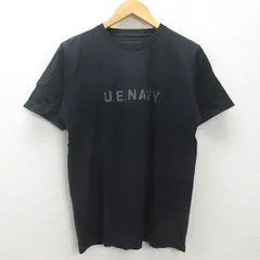 Q■ユニフォームエクスペリメント/UNIFORM EXPERIMENT U.E.NAVY Tシャツ■黒【 3 】MENS/124【中古】