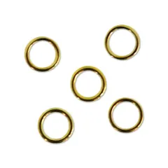 フラットメタルパーツ　ラウンド M　丸形　外寸約3mm/内寸約2mm ゴールド 20個入り mp10002  極薄メタルプレート