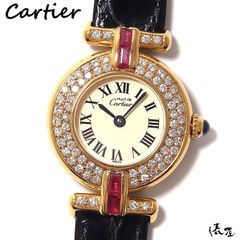 【ダイヤ＆ルビー】カルティエ マスト コリゼ 極美品 アンティーク ヴィンテージ レディース Cartier 時計 腕時計 中古【送料無料】