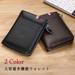 新品　財布 ウォレット 2つ折り財布 メンズ財布　L字ファスナ メルカリショップ