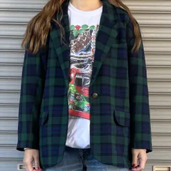 90's Janzen Blackwatch Check Blazer Jacket. ジャンセン　古着　ブレザー　ジャケット　ブラックウォッチ　チェック　vintage