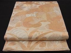 未使用】夏袋帯 西陣織 草花文 銀糸 六通柄 正絹 証紙付 - メルカリ