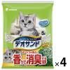 デオサンド 猫砂 鉱物 オシッコのあとに香りで消臭する砂 ナチュラルグリーン 5L 4袋 ユニ・チャーム