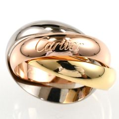 Cartier カルティエ トリニティリング LM ワイド K18 AU750 スリーカラー 3連リング SIZE:54 指輪