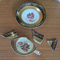 専用箱付属 LENOXレノックス ペルシャ猫24K キャット4月の雨 5