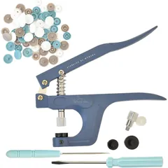 新品 MYmama ハンディプレス セット お試し プラスナップ 3色15組 付き ハンドプレス 手芸 スナップ ボタン