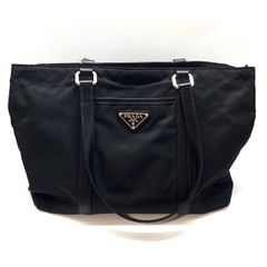 PRADA 三角ロゴ ナイロントートバッグレザー ブラック BT0165 カード 