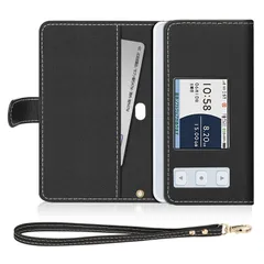 GUTUKE au/UQ Speed Wi-Fi 5G X11 / X12 専用 モバイルルーター ケース カード収納 マグネット式 全面保護 耐衝撃 放熱性 au/UQ Speed Wi-Fi 5G X11 / X12 対応 (ブラック)